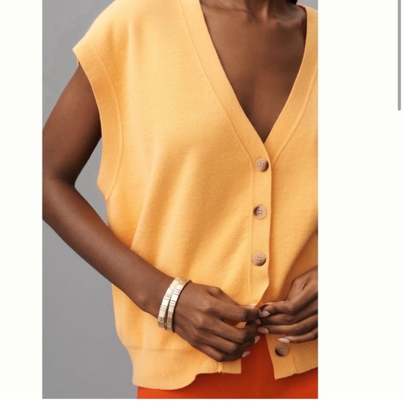 NWT Anthropologie Maeve Slouchy Cardigan Sweater Vest - Picture 4 of 12